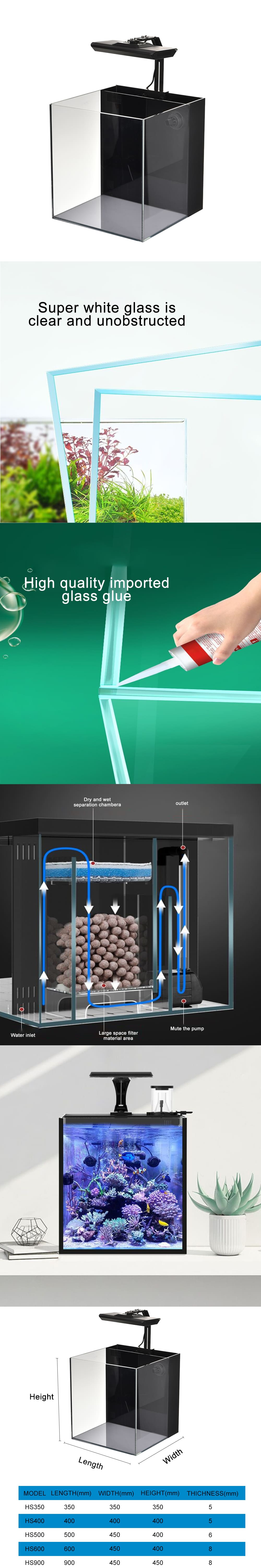 Fish tank with led 第1张-Pet and Aquarium Supplies Wholesale | FAUSHUN Fish tank with led