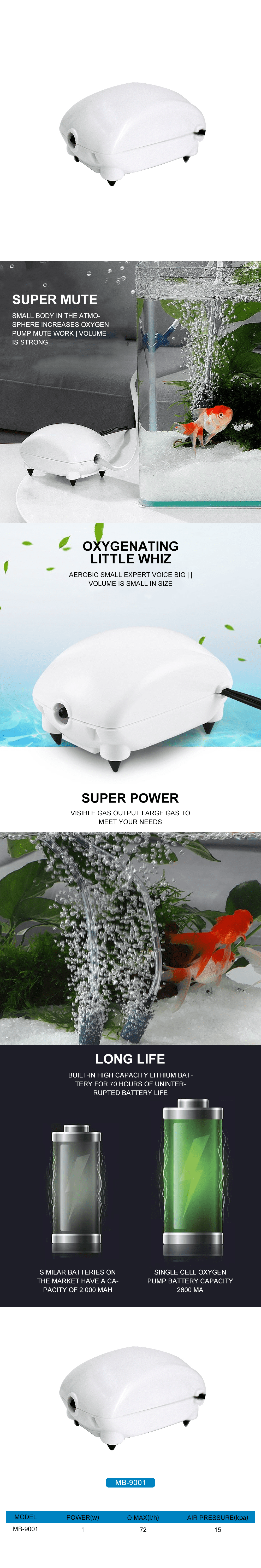 Aquarium Small Portable Oxygenation Oxygen Pump  第1张