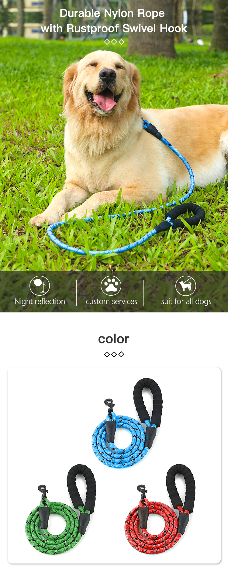 Dog leash  第1张-Pet and Aquarium Supplies Wholesale | FAUSHUN