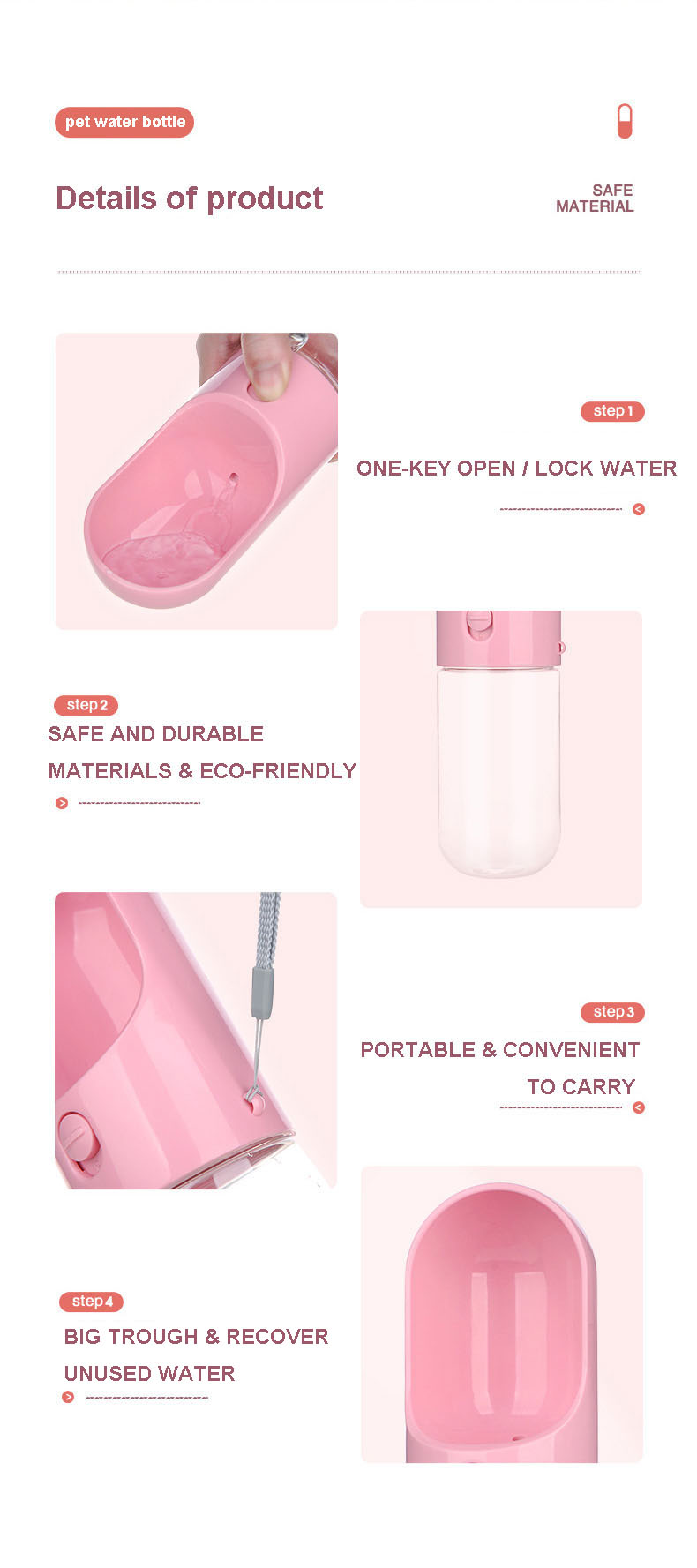Dog water bottle travel  第1张-Pet and Aquarium Supplies Wholesale | FAUSHUN