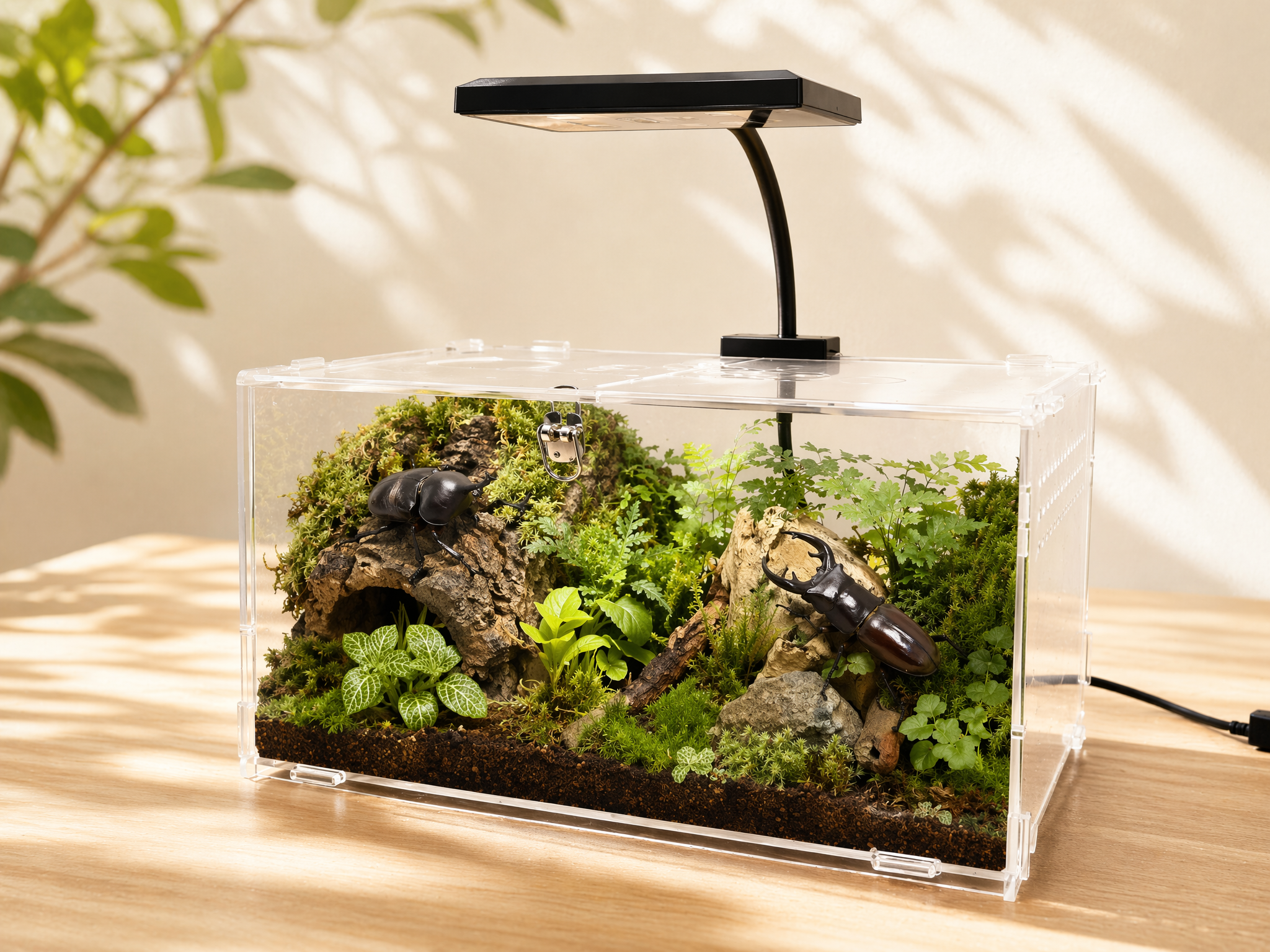 Wholesale Reptile Enclosure 30 x 20 x 15cm Acrylic Terrarium with LED Light - FS-AT-L03 第1张-Wholesale Pet & Aquarium Supplies | 15+ Years Factory Experience | FAUSHUN wholesale acrylic reptile terrarium 30 x 20 x 15cm with LED light