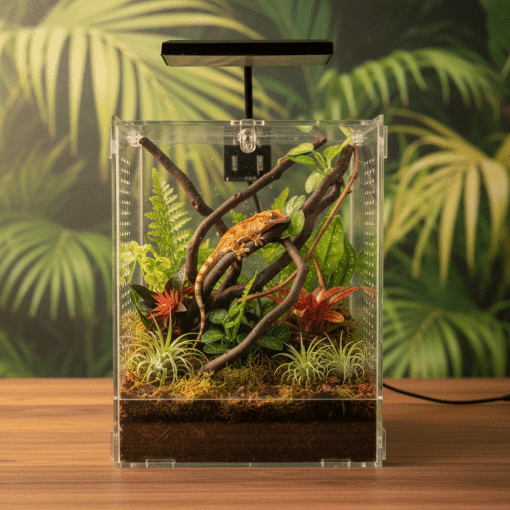 Wholesale acrylic reptile terrarium with LED light FS-AT-L02