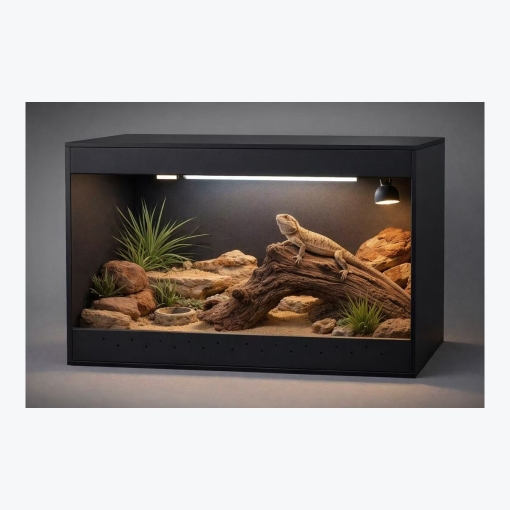 Wholesale black PVC reptile enclosure 48 x 24 x 24 inch FS-AT-L10